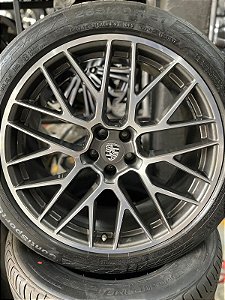 Roda Porsche + Pneus Original Aro 21 Furação 5x130