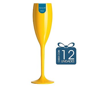 12 Taças Champagne 160 ml Amarela