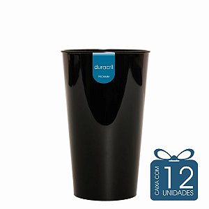 12 Copos Twister 500 ml Preto