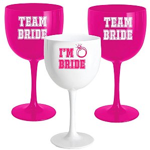 12 Taças de Gin 580 ml personalizadas TEAM BRIDE