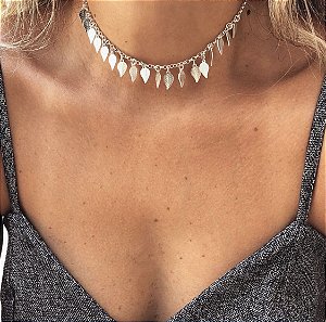 Colar Folhas Prata 925