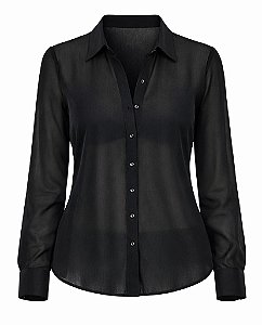 Camisa Helena Transparente Black