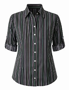 Camisa Veneza Preto Listras