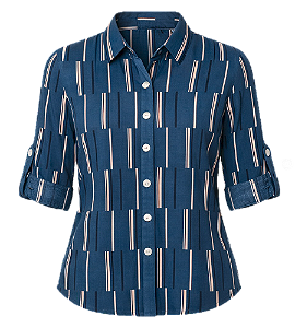 Camisa Veneza Petróleo Listras