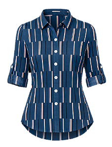 Camisa Veneza Petróleo Listras