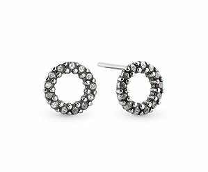 Brinco Circulo trabalhadinho Prata 925