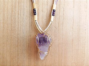 Colar regulável de ametista