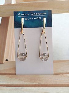 Brinco longo de cristal