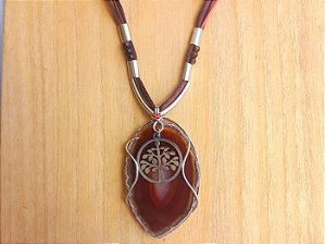 Colar regulável de ágata