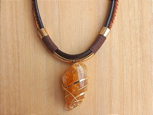 Colar dois cordões de citrino