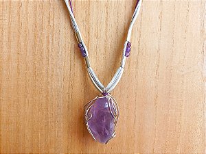 Colar regulável de ametista