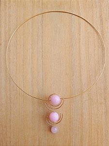 Colar choker de jade tingida