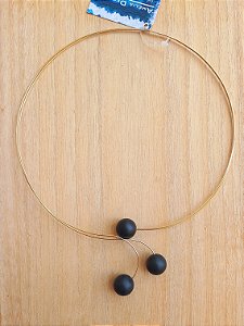 Colar choker de ágata fosca