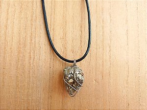 Colar cordão simples de pirita