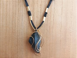 Colar regulável de Olho de falcão bruto