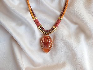 Colar dois cordões de ágata