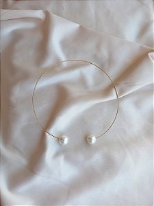 Colar choker de pérola sintética