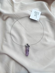 Colar choker de ametista