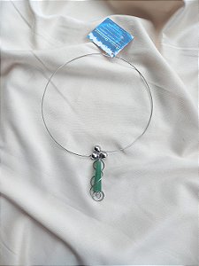 Colar choker de quartzo verde