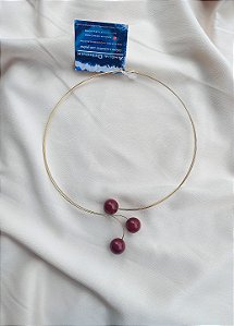 Colar choker de jade tingida
