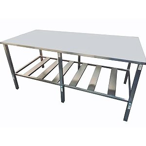 MESA INOX 1,90 X 0,90 GRADEADA ITALINOX
