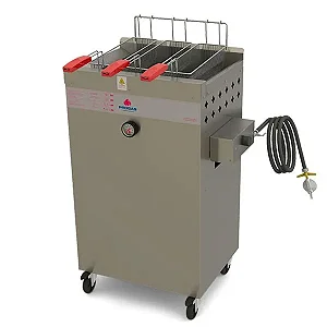 Fritadeira Água E Óleo A Gás Baixa Pressão PR-2000BPG STYLE - 3 Cestos Simples Capacidade 750g - Progás