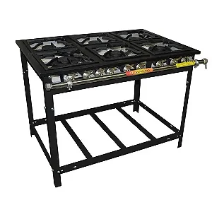 Fogao Gás Extra 6 Bocas 3 Duplas Espera para Forno E6D3E  - VENÂNCIO