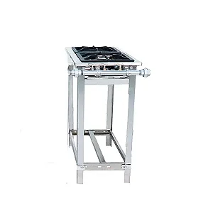 Fogão Industrial Baixa Pressão Maxi Inox - 2 Queimadores Duplos - Venâncio