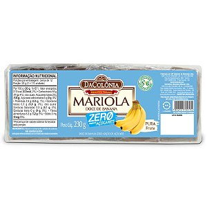 Mariola de Banana Zero Açúcar 230g