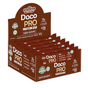 Barra DacoPro Protein sabor Brownie Chocolate 70% (Display c/ 12un) 600g