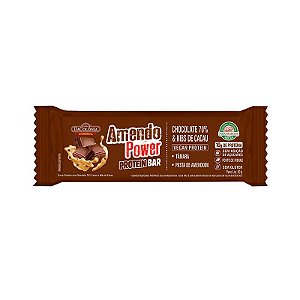 Barra Amendo Power Protein Bar Chocolate 70% & Nibs de Cacau 50g