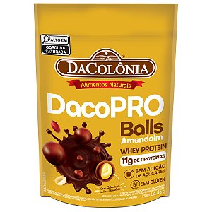 DacoPro Balls Amendoim com Chocolate Proteico (Caixa c/ 12 un)
