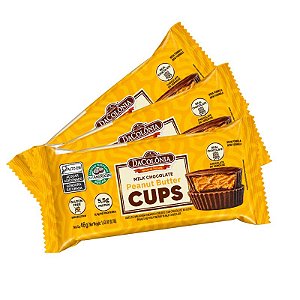 Cups Chocolate ao Leite Peanut Butter - Kit c/ 3 und de 46g
