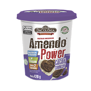 Amendo Power Pasta de Amendoim Crunchy com Cacau 420g