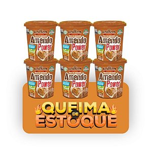 Kit 06 unidades - Pasta de Amendoim Amendo Power Doce de Leite 450g