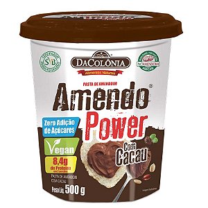 Pasta de Amendoim Amendo Power com Cacau - 500g