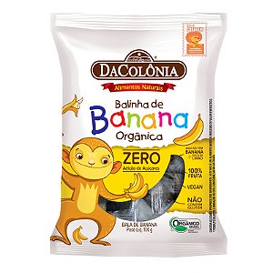 Bala de Banana Orgânica Zero Açúcar  100g