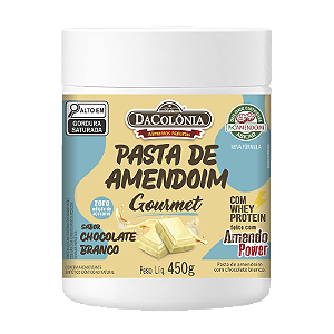 Pasta de Amendoim Gourmet sabor Chocolate Branco 450g