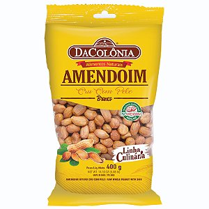 Amendoim Branco Cru com Pele 400g