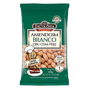 Amendoim Branco Cru com Pele 400g
