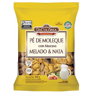 PÉ DE MOLEQUE COM AÇÚCAR MASCAVO E NATA 300g