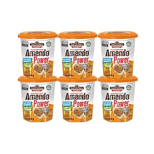 Kit 06 unidades de Amendo Power Crunchy com Granulado de Amendoim 500g