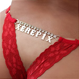 Calcinha Sensual Com Frase - Xerepix Vermelha