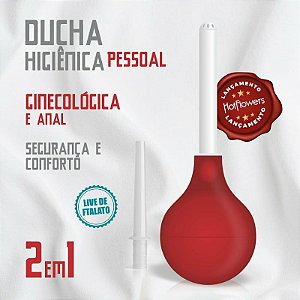 Ducha Higiênica Íntima Ginecologica 2 em 1 com 2 Bicos 300ml HotFlowers
