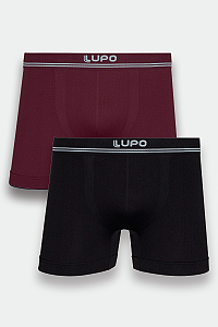 Kit 2 Cuecas Boxer Adulto Sem Costura LUPO 00436-088