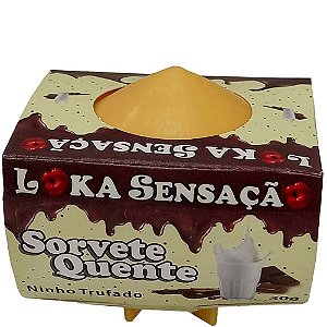 Vela Comestível Sorvete quente - Ninho Trunfado - Loka Sensação