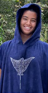 PONCHO ADULTO Toalha Azul -marinho Raia CHITA
