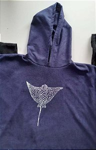 PONCHO INFANTIL  Toalha Azul -marinho Raia CHITA