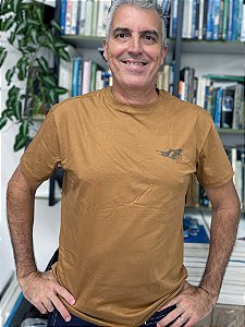 Camiseta 100% algodão Raia manta Caramelo