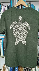 Camiseta Mescla Tartaruga Marinha Verde Oliva